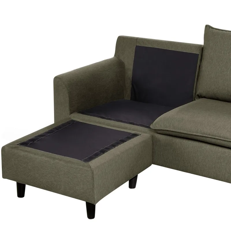 Hörnsoffa Elvenes - Grönt, mörkt trä/Högervänd - Möbler - Soffa - Hörnsoffa - Hörnsoffa med divan