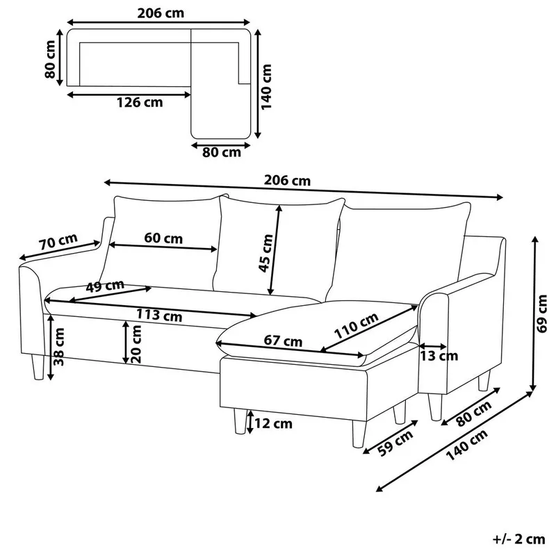 Hörnsoffa Elvenes - Grönt, mörkt trä/Vänstervänd - Möbler - Soffa - Hörnsoffa - Hörnsoffa med divan