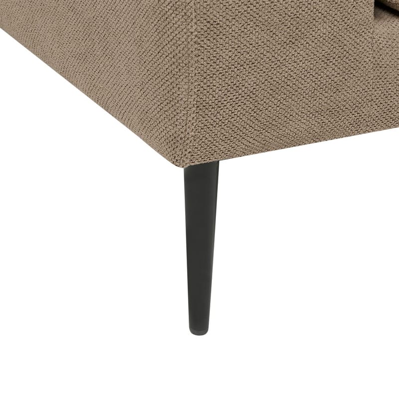 Hörnsoffa Flam - Brun, Svart/Polyster - Möbler - Soffa - Hörnsoffa