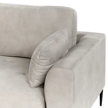 Hörnsoffa Flam - Grå, svart/Högervänd/Sammet - Möbler - Soffa - Hörnsoffa - Hörnsoffa med divan