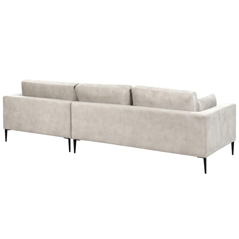 Hörnsoffa Flam - Grå, svart/Vänstervänd/Sammet - Möbler - Soffa - Sammetssoffa