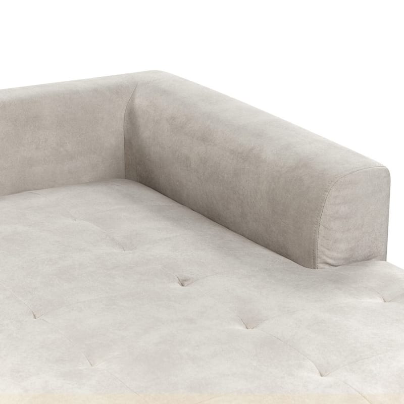 Hörnsoffa Flam - Grå, svart/Vänstervänd/Sammet - Möbler - Soffa - Sammetssoffa