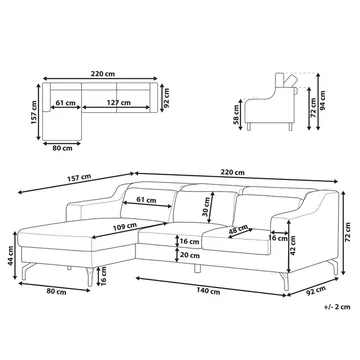Hörnsoffa Glosli - Möbler - Soffa - Hörnsoffa - Hörnsoffa med divan