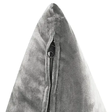 Hörnsoffa Grena - Grå, mörkt trä - Möbler - Soffa - Sammetssoffa