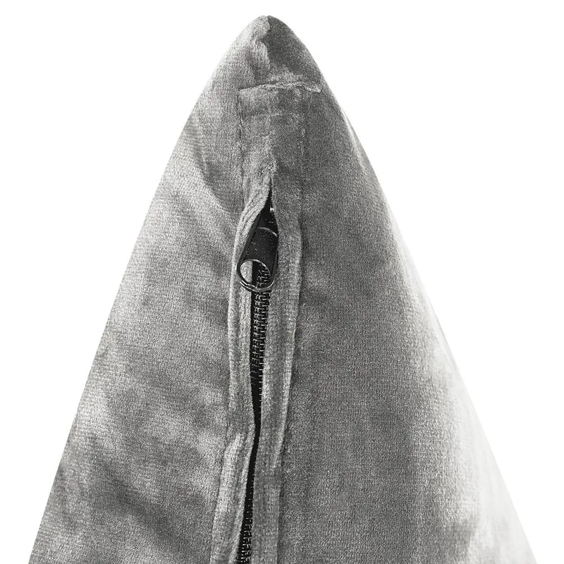 Hörnsoffa Grena - Grå, mörkt trä - Möbler - Soffa - Sammetssoffa