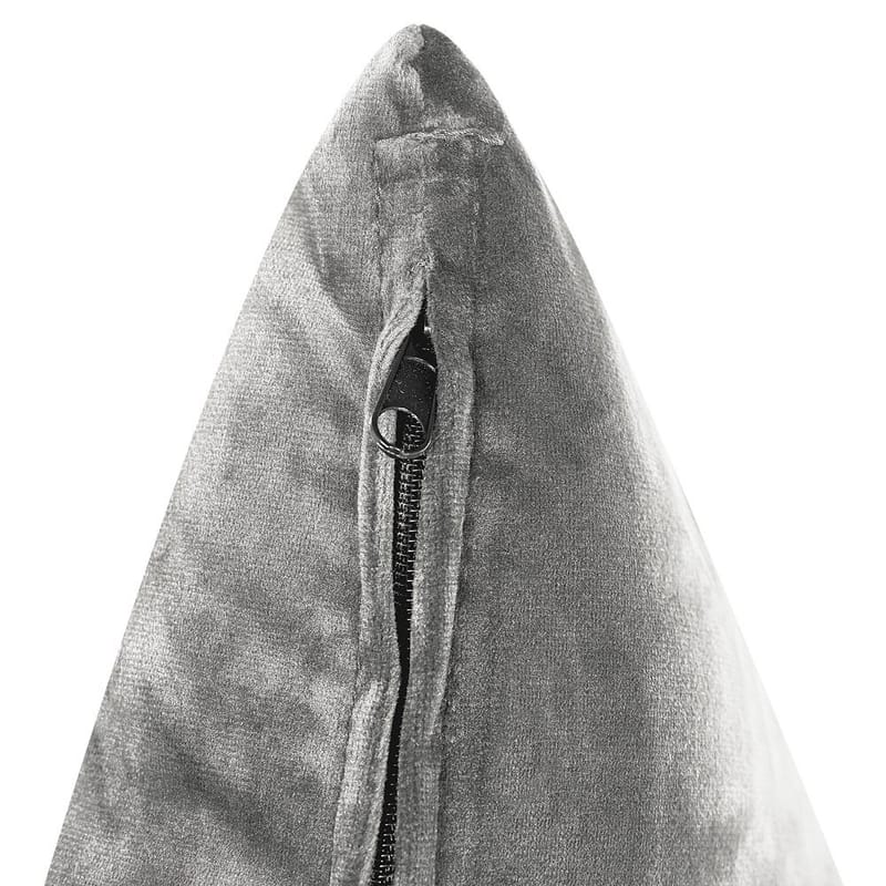 Hörnsoffa Grena - Grå, mörkt trä - Möbler - Soffa - Sammetssoffa