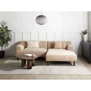Hörnsoffa Holt - Beige, brun/Polyester - Möbler - Soffa - Hörnsoffa - Hörnsoffa med divan