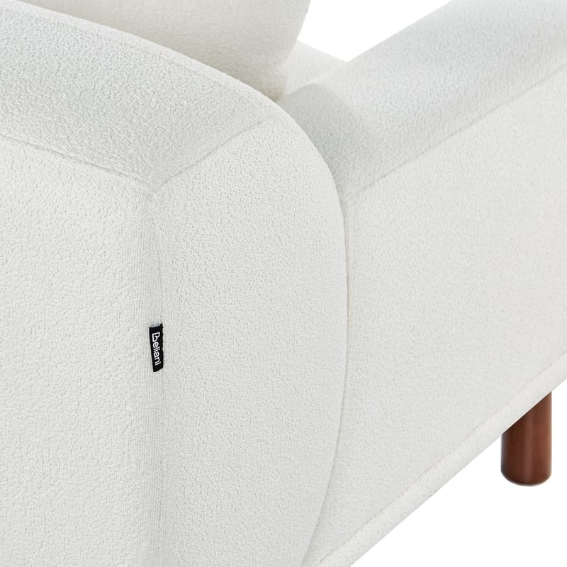 Hörnsoffa Holt - Vit, brun/Bouclé - Möbler - Soffa - Hörnsoffa - Hörnsoffa med divan