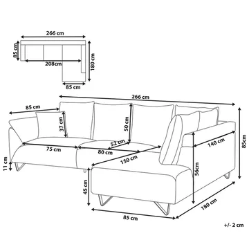 Hörnsoffa Lunner - Beige, svart - Möbler - Soffa - Hörnsoffa