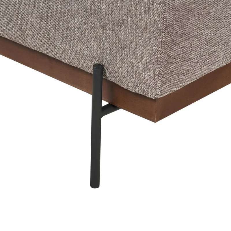 Hörnsoffa Mariferd - Ljusbrun, svart, mörkt trä/Högervänd - Möbler - Soffa - Hörnsoffa