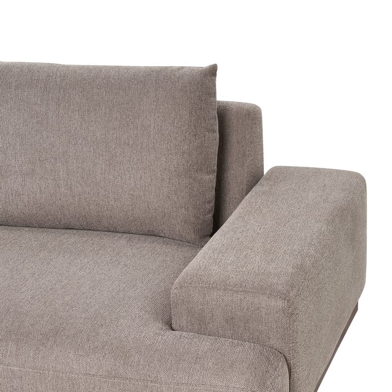 Hörnsoffa Mariferd - Ljusbrun, svart, mörkt trä/Vänstervänd - Möbler - Soffa - Hörnsoffa - Hörnsoffa med divan