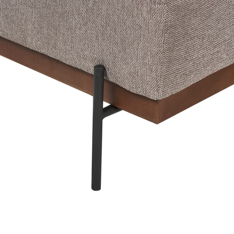 Hörnsoffa Mariferd - Ljusbrun, svart, mörkt trä/Vänstervänd - Möbler - Soffa - Hörnsoffa - Hörnsoffa med divan