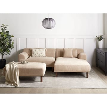 Hörnsoffa med fotpall Holt - Beige, brun/Polyester - Möbler - Soffa - Hörnsoffa - Hörnsoffa med divan