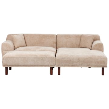 Hörnsoffa med fotpall Holt - Beige, brun/Polyester - Möbler - Soffa - Hörnsoffa - Hörnsoffa med divan