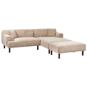 Hörnsoffa med fotpall Holt - Beige, brun/Polyester - Möbler - Soffa - Hörnsoffa - Hörnsoffa med divan