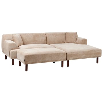 Hörnsoffa med fotpall Holt - Beige, brun/Polyester - Möbler - Soffa - Hörnsoffa - Hörnsoffa med divan