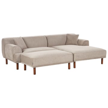 Hörnsoffa med fotpall Holt - Taupe, brun/Polyester - Möbler - Soffa - Hörnsoffa - Hörnsoffa med divan