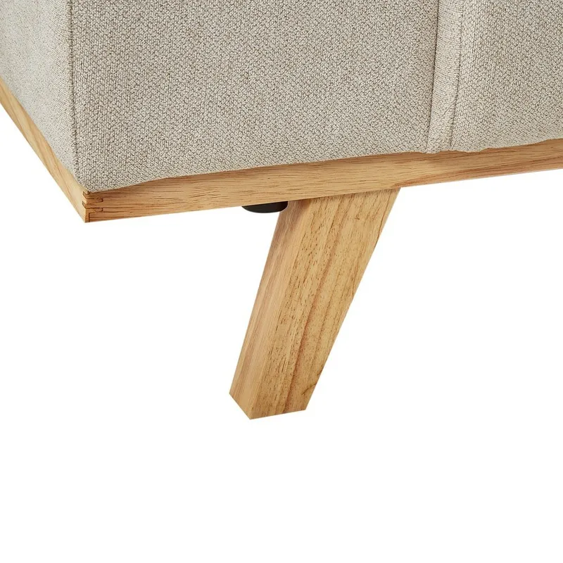 Hörnsoffa Nora - Beige, ljust trä/Vänstervänd - Möbler - Soffa - Hörnsoffa - Hörnsoffa med divan