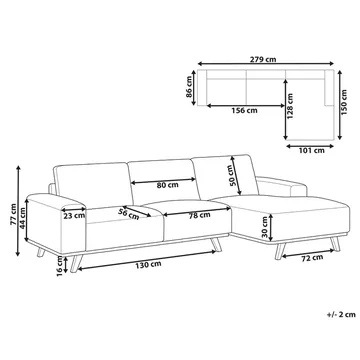 Hörnsoffa Nora - Beige, ljust trä/Vänstervänd - Möbler - Soffa - Hörnsoffa