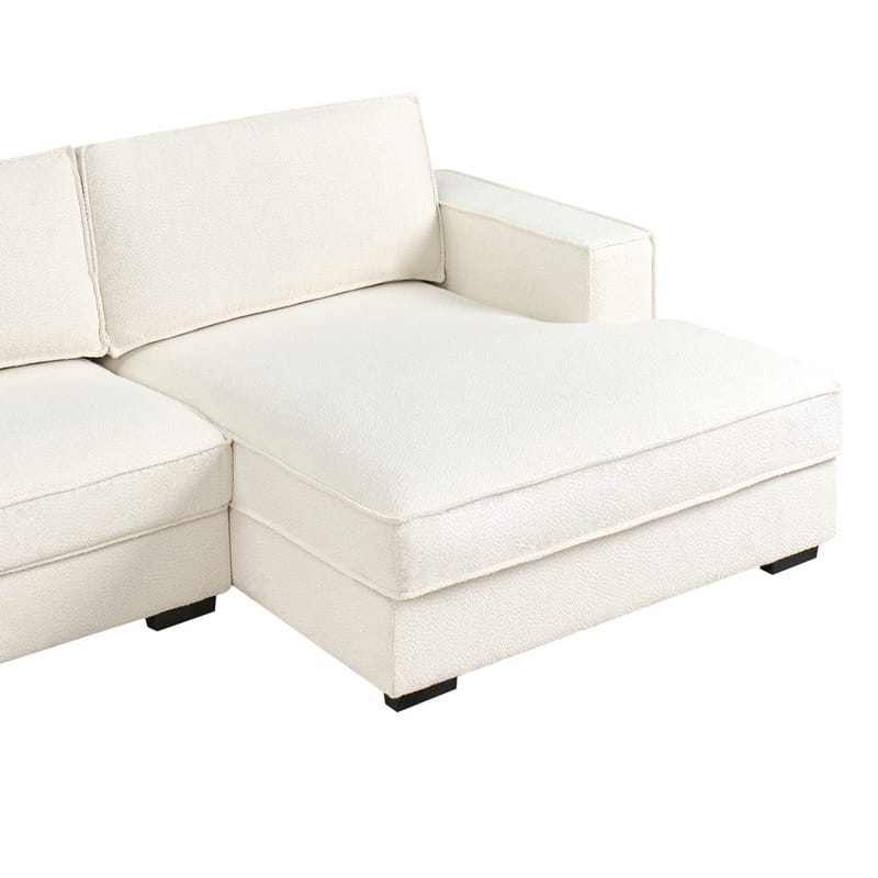 Hörnsoffa Renders - Vit, Svart - Möbler - Soffa - Hörnsoffa - Hörnsoffa med divan