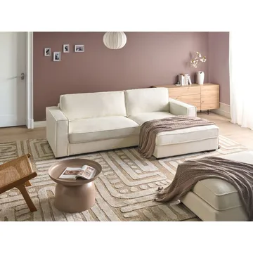 Hörnsoffa Renders - Vit, Svart - Möbler - Soffa - Hörnsoffa - Hörnsoffa med divan