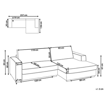 Hörnsoffa Renders - Vit, Svart - Möbler - Soffa - Hörnsoffa - Hörnsoffa med divan