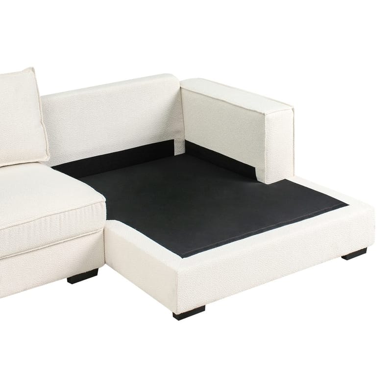 Hörnsoffa Renders - Vit, Svart - Möbler - Soffa - Hörnsoffa - Hörnsoffa med divan