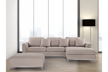 Hörnsoffa Sharmon Vänster - Beige - Möbler - Soffa - Divansoffa & schäslongsoffa - 4 sits soffa med divan