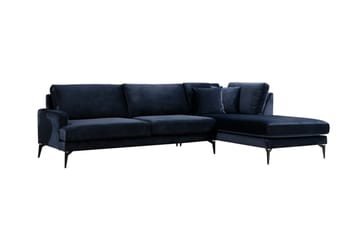 Hörnsoffa Stefphon med Divan Höger - Blå - Möbler - Soffa - Divansoffa & schäslongsoffa