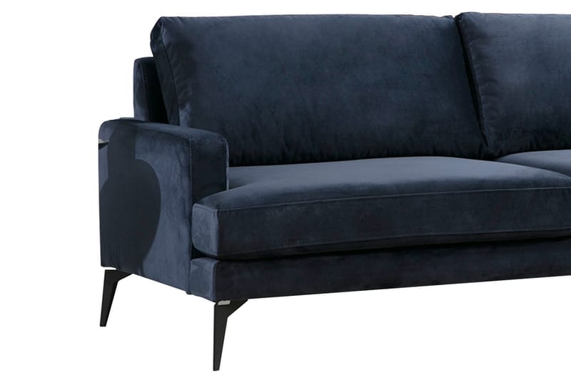 Hörnsoffa Stefphon med Divan Höger - Blå - Möbler - Soffa - Divansoffa & schäslongsoffa