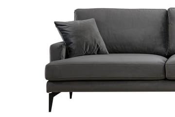 Hörnsoffa Stefphon med Divan Höger - Svart - Möbler - Soffa - Divansoffa & schäslongsoffa