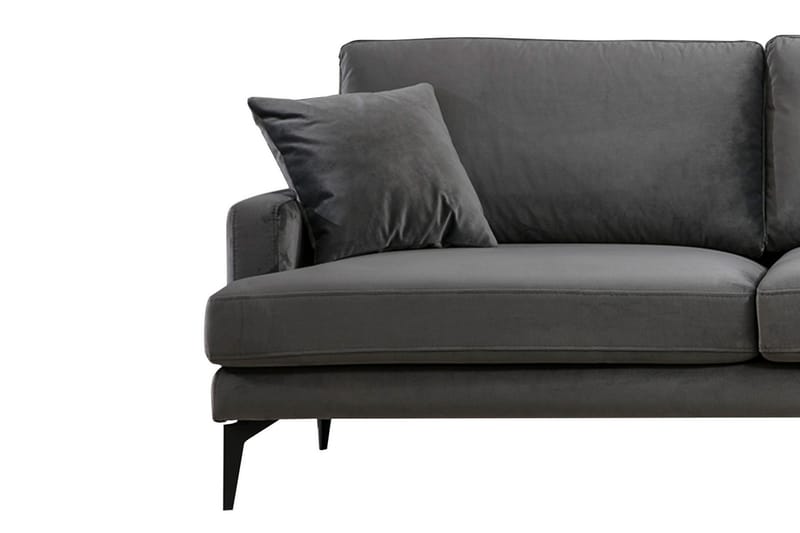 Hörnsoffa Stefphon med Divan Höger - Svart - Möbler - Soffa - Divansoffa & schäslongsoffa