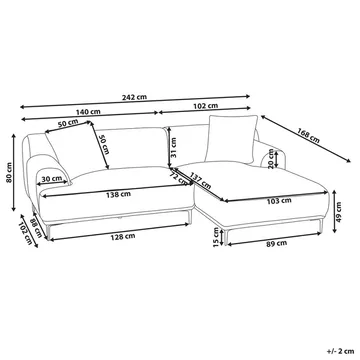 H örnsoffa Stenum - Brun, mässing/Högervänd - Möbler - Soffa - Hörnsoffa