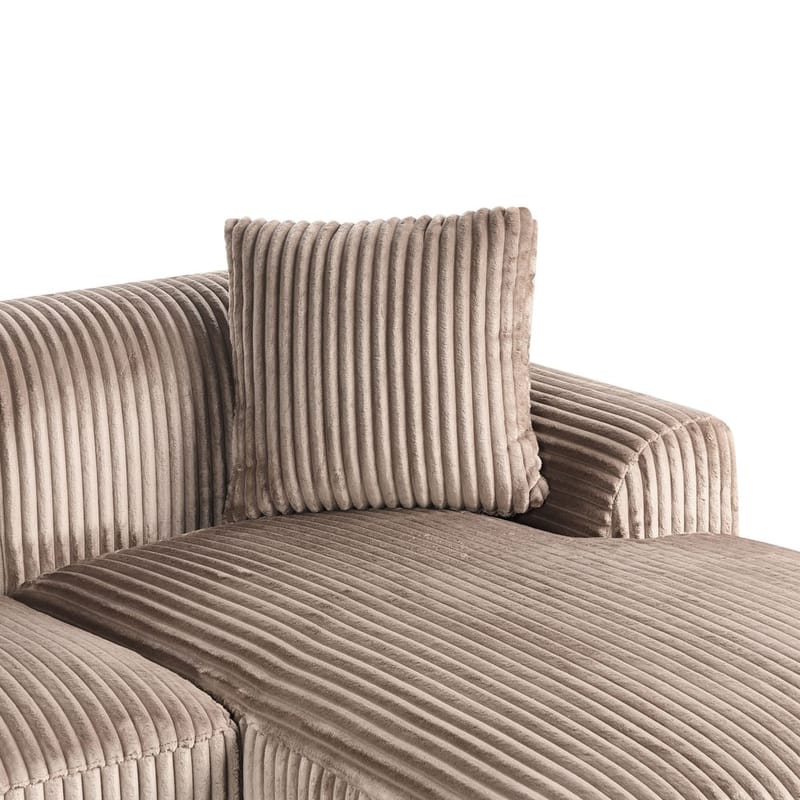 Hörnsoffa Stenum - Ljusbrun, mässing/Vänstervänd - Möbler - Soffa - Hörnsoffa - Howard hörnsoffa