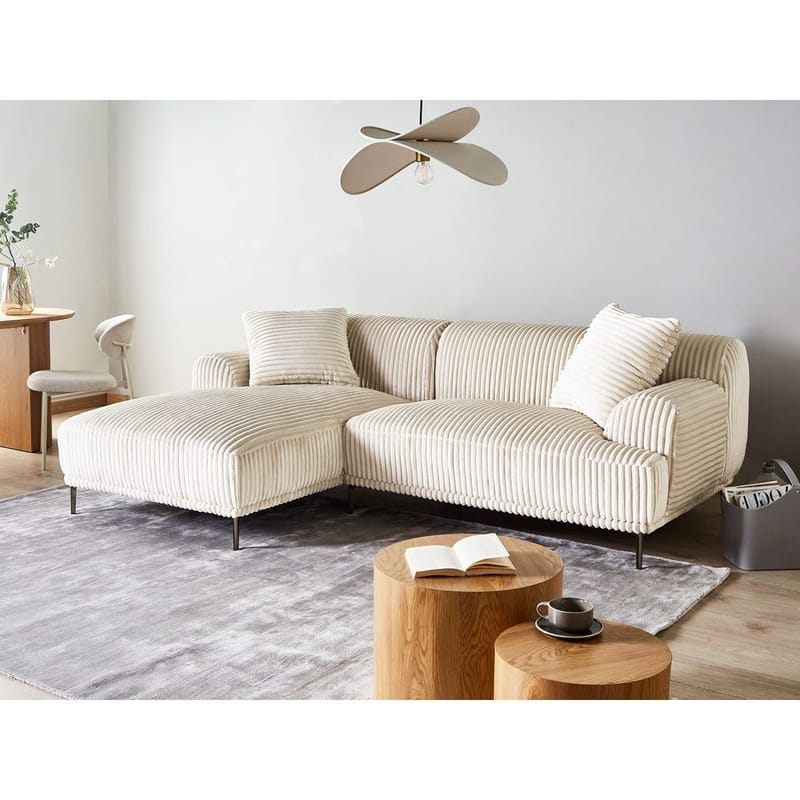 Hörnsoffa Stenum - Vit, mässing/Högervänd - Möbler - Soffa - Hörnsoffa - Howard hörnsoffa