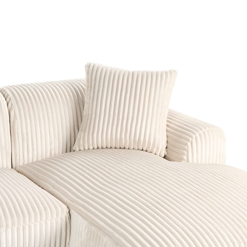 Hörnsoffa Stenum - Vit, mässing/Vänstervänd - Möbler - Soffa - Hörnsoffa - Howard hörnsoffa