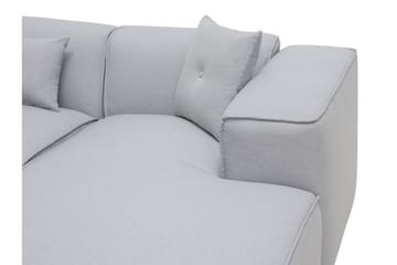 Hörnsoffa Turek - Grå - Möbler - Soffa - Divansoffa & schäslongsoffa - 3 sits soffa med divan