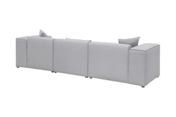 Hörnsoffa Turek - Grå - Möbler - Soffa - Divansoffa & schäslongsoffa - 3 sits soffa med divan
