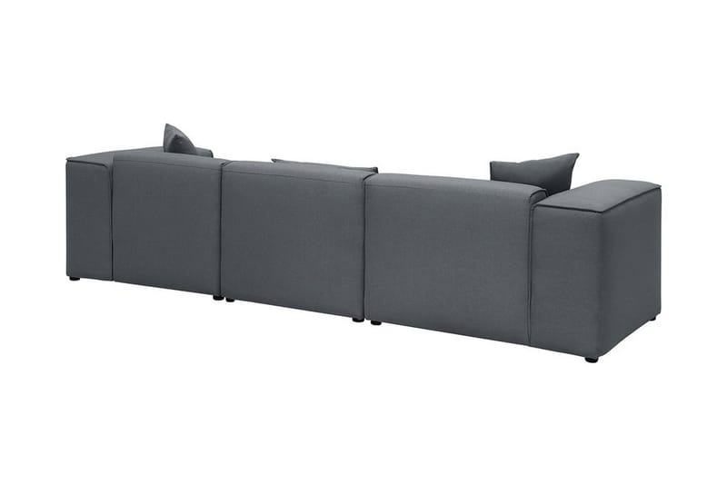 Hörnsoffa Turek - Grå - 3 sits soffa med divan - Divansoffa & schäslongsoffa