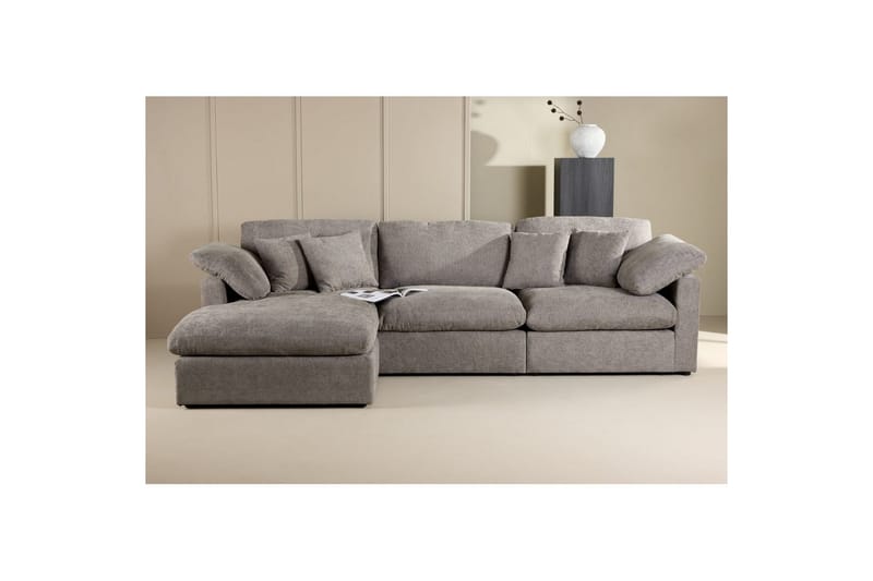 Hörnsoffa VIND Amalfi Mörkgrå - Möbler - Soffa - Divansoffa & schäslongsoffa - 3 sits soffa med divan