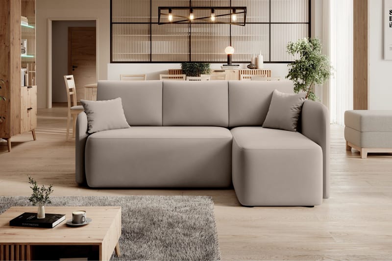 Hadson 3-sits Soffa med Divan - Beige - Möbler - Soffa - Sammetssoffa