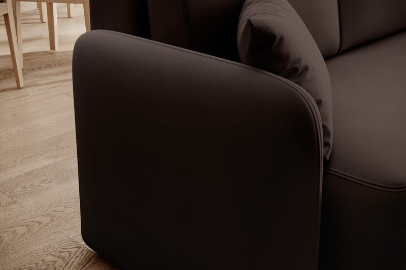 Hadson 3-sits Soffa med Divan - Brun - Möbler - Soffa - Divansoffa & schäslongsoffa - 3 sits soffa med divan