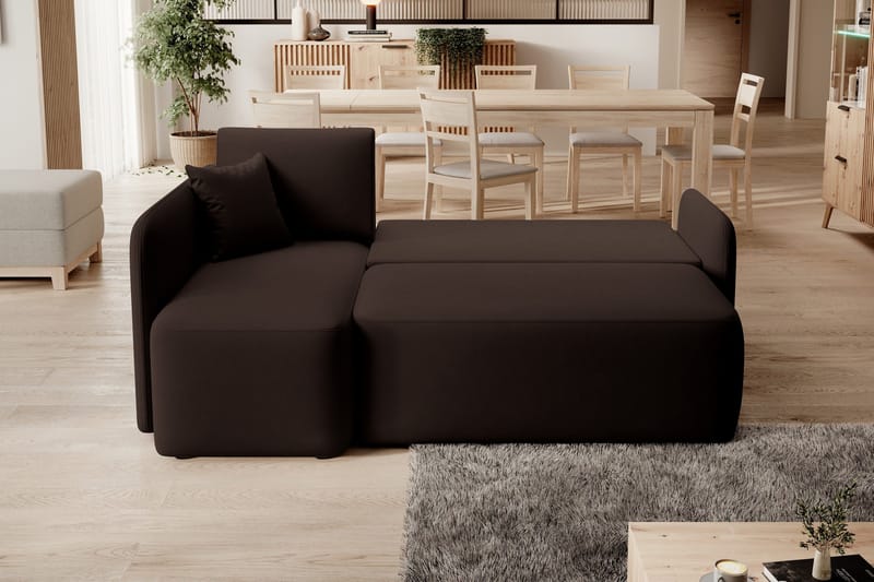 Hadson 3-sits Soffa med Divan - Brun - Möbler - Soffa - Divansoffa & schäslongsoffa - 3 sits soffa med divan