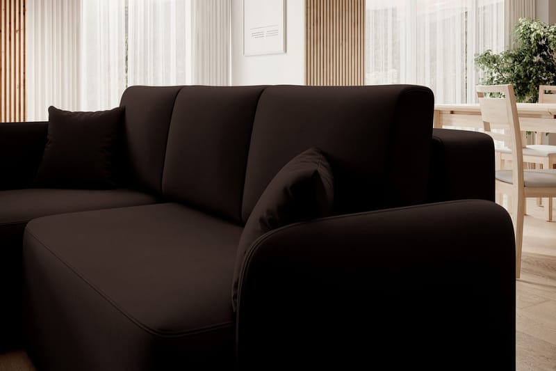 Hadson 3-sits Soffa med Divan - Brun - Möbler - Soffa - Divansoffa & schäslongsoffa - 3 sits soffa med divan