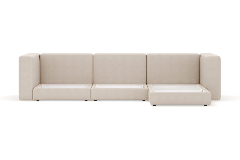 Hagblom 4-sits Divansoffa med Förvaring Vändbar - Beige - Möbler - Soffa - Divansoffa & schäslongsoffa - 4 sits soffa med divan
