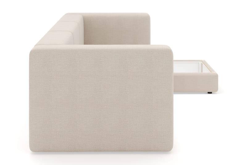 Hagblom 4-sits Divansoffa med Förvaring Vändbar - Beige - Möbler - Soffa - Divansoffa & schäslongsoffa - 4 sits soffa med divan