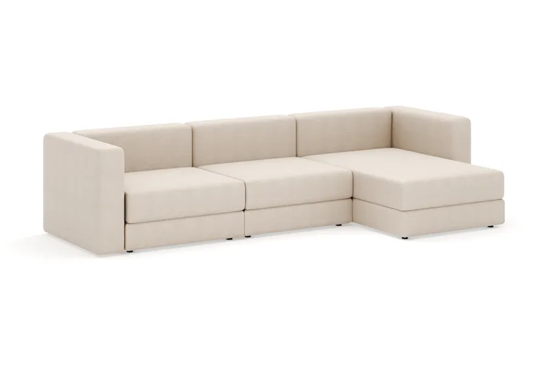 Hagblom 4-sits Divansoffa med Förvaring Vändbar - Beige - Möbler - Soffa - Divansoffa & schäslongsoffa - 4 sits soffa med divan