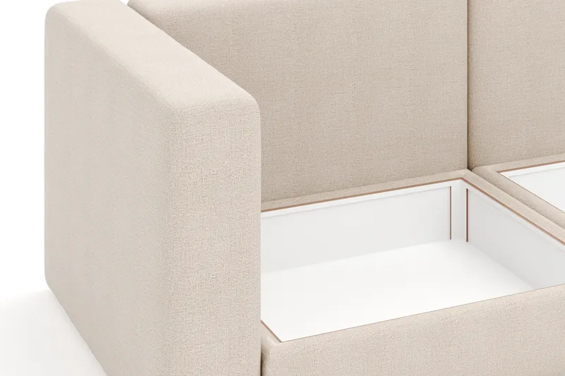 Hagblom 4-sits Divansoffa med Förvaring Vändbar - Beige - Möbler - Soffa - Divansoffa & schäslongsoffa - 4 sits soffa med divan