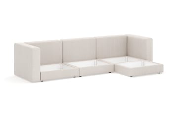 Hagblom 4-sits Divansoffa med Förvaring Vändbar - Beige - Möbler - Soffa - Divansoffa & schäslongsoffa - 4 sits soffa med divan