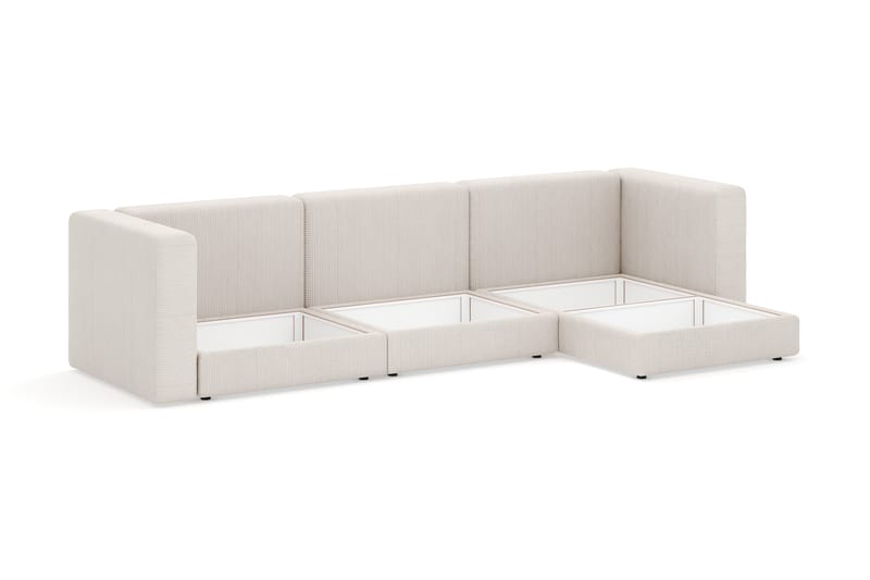 Hagblom 4-sits Divansoffa med Förvaring Vändbar - Beige - Möbler - Soffa - Divansoffa & schäslongsoffa - 4 sits soffa med divan